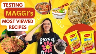 Trying And Rating Most Viral MAGGI Recipes  Weird Experience  Garimas Good Life [upl. by Brindell]