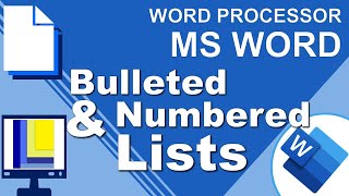 MS Word  Bulleted and Numbered Lists [upl. by Buddie]