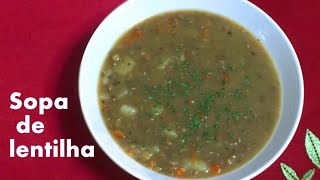 Sopa de lentilha vegana [upl. by Nassi]