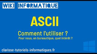 ASCII Comprendre et utiliser ses fabuleux raccourcis clavier [upl. by Laucsap]