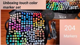 CHEAPEST 204 ALCOHOL MARKERS  Unboxing amp Arrange  review Touch color markers [upl. by Salli]