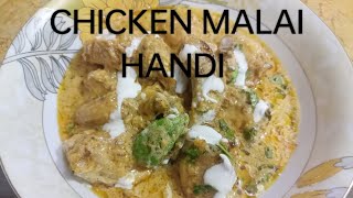 Chicken Malai Handi Recipe by Chef Maheen [upl. by Nodyarg]