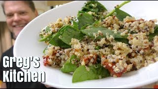 Quinoa Salad with Lemon Dressing Recipe  Gregs Kitchen [upl. by Katuscha]