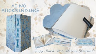 AIWO Bookbinding Studio Vlog 11 🌟 Make A Hardcover Long Stitch Dot Matrix Journal [upl. by Ninette362]