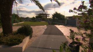 Robbie Maddison jumps 278 feet over Corinth Canal in Greece [upl. by Anaugahs282]