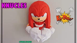 🔥 KNUCLES🔥 PaperCraft  Sonic the Hedgehog 2 2022  DIY By DreamampPaper [upl. by Gershom]