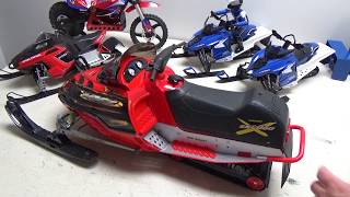 Rc snowmobile skidoo brushless illuminated clusterrpm functional [upl. by Erland]