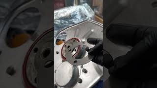 1098 rear main seal fit up and finished flywheel machining [upl. by Icyaj]