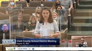 Clark County School District board meeting gets heated over mask mandate [upl. by Atsirak862]