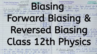 Biasing Forward Biasing and Reverse Biasing Chapter 14 Semiconductor Electronics Class 12 [upl. by Ynnad]