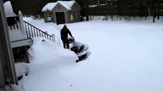 Snowblower down steps [upl. by Ocirred]