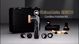 ShineMate EB210 Rotaryamp Orbital Cordless polisher With interchangeable working heads [upl. by Aienahs]