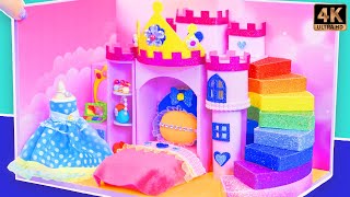 DIY Dream Barbie Castle with Luxury Pink Bedroom Rainbow Slide Pool Dress ❤️ DIY Miniature House [upl. by Ahsead]