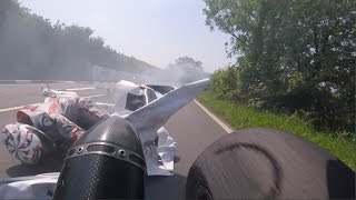 TT Crash  James Cowton  Horst Saiger POV  Recticel doing its job [upl. by Sonahpets]