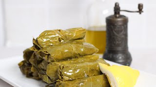 How to make the best Greek Dolmades  Stuffed vine leaves with rice [upl. by Gudrin]