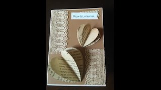 DIY Carte Fête des mères n°112016DIY Mothers day card n°112016 [upl. by Orhtej827]