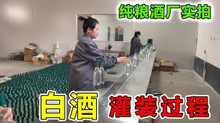 白酒是怎样灌装的？实拍农村纯粮酒厂，白酒灌装全过程 [upl. by Yelhak]