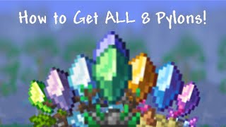 Terraria 14 How to Get ALL 8 Pylons Quick and Easy Guide [upl. by Tomaso]