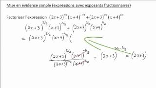 Factorisation dune expression algébrique [upl. by Philo]