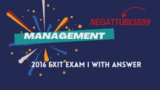 Management Exit Exam Questions With Answer [upl. by Almeta166]