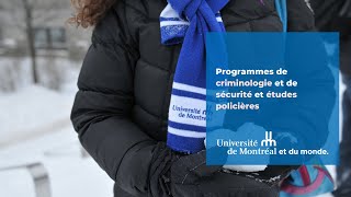 Programmes de criminologie et de sécurité et études policières [upl. by Ulick]