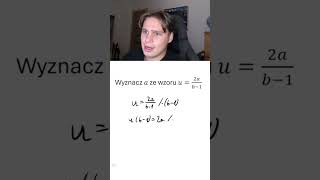 Wyznaczanie wyrazu ze wzoru matematyka liceum [upl. by Revorg]