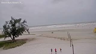 Siesta Key Beach sees waves heavy wind ahead of Hurricane Helenes landfall in Floridas Big Bend [upl. by Marjy]