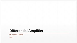 Differential Amplifier using MOSFET [upl. by Iznik]