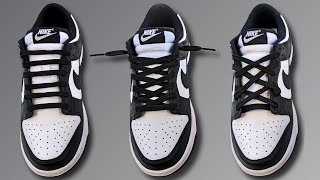 3 COOL WAYS TO LACE NIKE DUNKS  Nike Dunk lacing [upl. by Bouton]