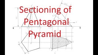 56Sectioning of a Pentagonal Pyramid by a Horizontal Plane [upl. by Aedni]