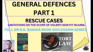 RESCUE CASE   LIMITATION ON THE SCOPE OF VOLENTI NONFIT INJURIA  RK Bangia  Law of Torts [upl. by Ela143]