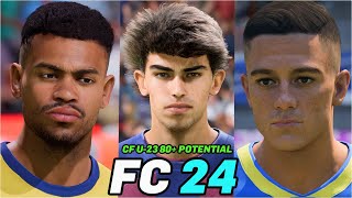 FC 24  BEST YOUNG CF U23 80 POTENTIAL WITH REAL FACES [upl. by Nattie]