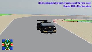 LEGO Lamborghini Huracán Test Animation  Blender RBC Addon [upl. by Hgieloj]