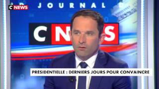 Benoît Hamon était linvité du Grand journal de la présidentielle sur CNews le 19042017 [upl. by Norraj]