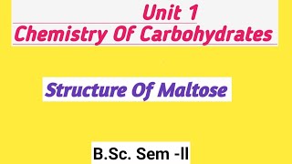 Carbohydrates Structure Of Maltose NOBLECHEMISTRY [upl. by Hsital]