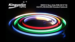 2021 Kingunion Lighting  IP66 15X16 Top View DMX512 RGBW Silicone LED Neon Light [upl. by Amaty]