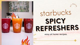 Starbucks Spicy Refreshers At Home Recipes [upl. by Chaudoin]