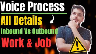 What is Voice Process job  Work In Voice Process  Inbound vs Outbound  BPO Voice Job Details [upl. by Aneelahs304]