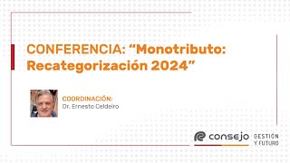 Ref 2601LV Monotributo Recategorización 2024 [upl. by Eidolem]