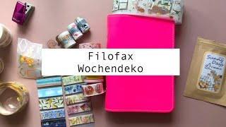 Filofax Setup Fluoro Pink und sommerliche Wochendeko in gelb [upl. by Lundeen]