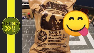 2019 US MRE Menu 8 Meatballs With Marinara Sauce MRE Review [upl. by Lexis]