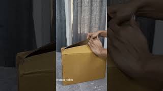 Cardboard boxes for packaging courier ♥️ cake chennaibaker shorts trending reels [upl. by Annazor10]