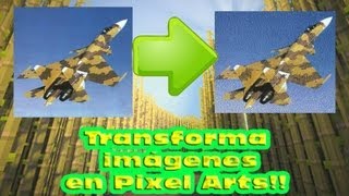 Minecraft Crear pixel arts a partir de imágenes Spritecraft amp MCedit Descarga [upl. by Ennaylloh]