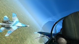 DCS World Ближний бой работа в режиме quotШЛЕМquot FC3 127 [upl. by Nyrraf]