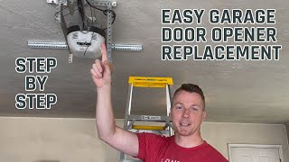 Garage Door Opener and Track Replacement  Step by Step Guide [upl. by Demy]