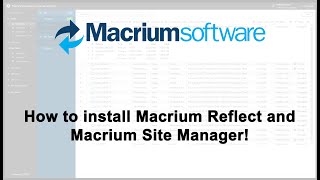 How to install Macrium Reflect and Macrium Site Manager [upl. by Obau]