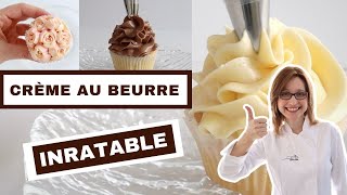 🧁 CRÈME AU BEURRE ULTRA FACILE SANS OEUFS 🧁 2 Ingrédients  Recette VANILLE et CHOCOLAT  Astuces [upl. by Arramat]