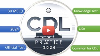 CDL Practice Test 2024 Common Knowledge Test 2024 for All US Commercial Drivers [upl. by Cyb]