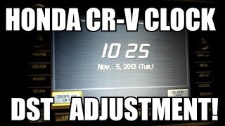 Honda CRV How to adjust the clock [upl. by Anrev347]