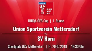 20072018  19 30 Uhr  USV Mettersdorf MET vs SV Horn HOR  Livestream [upl. by Cesare475]